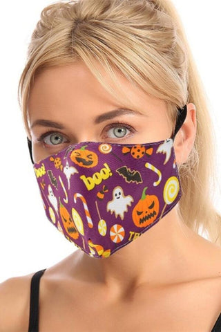 Fashion Halloween Print Face Protection