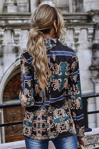Fashion Casual Retro Regular Print Coat