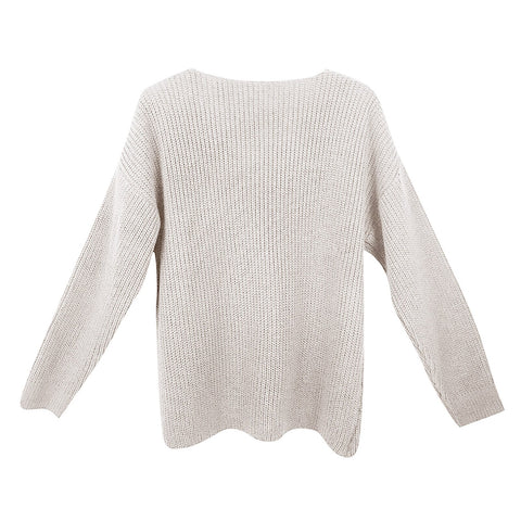 Fashion Sexy Fashion V-neck Knitted Sweater