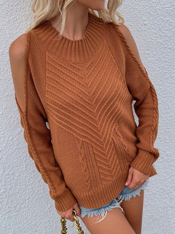 Get the Look Cold Shoulder Sweater