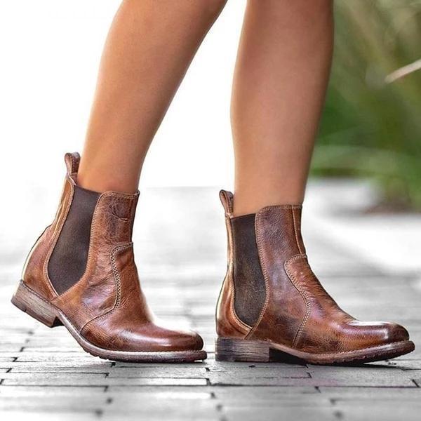Rodress-womens-vintage-ankle-slip-on-short-boots