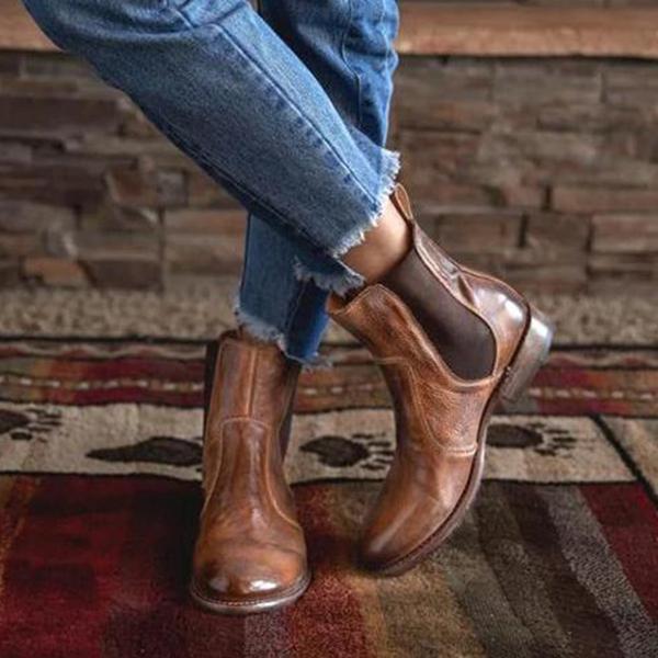 Rodress-womens-vintage-ankle-slip-on-short-boots