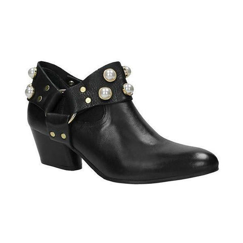 Pearl Pointed Toe Ankle Boties Slip-On Women Boots