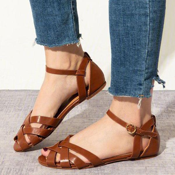 Rodress-crossed-strap-flats-adjustable-buckle-sandals