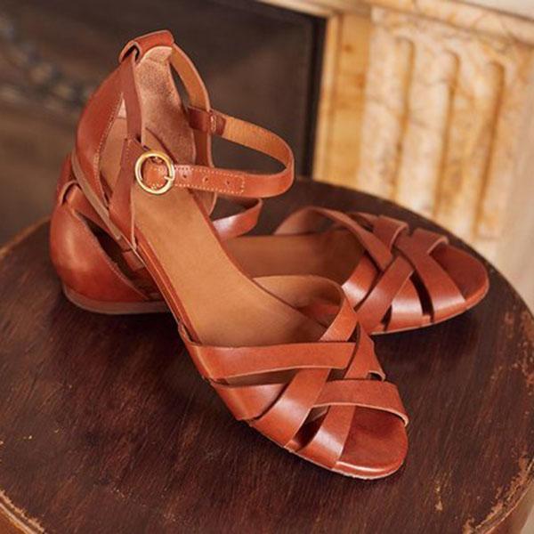 Rodress-crossed-strap-flats-adjustable-buckle-sandals