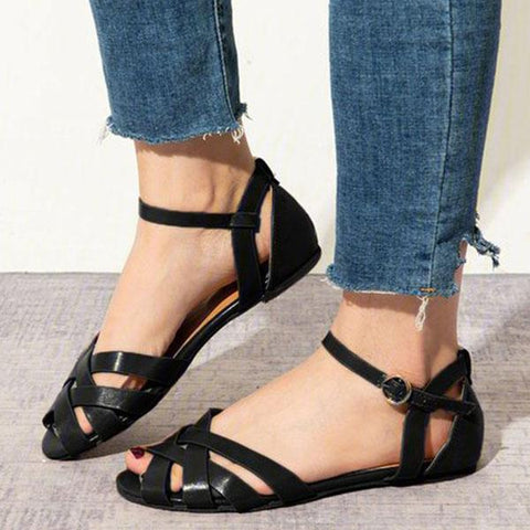 Rodress-crossed-strap-flats-adjustable-buckle-sandals