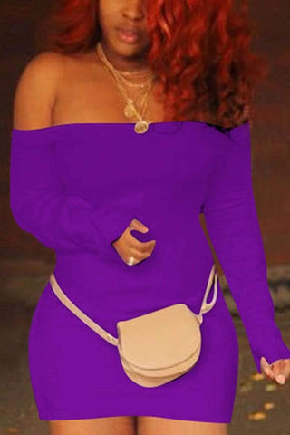 Sexy Word Shoulder Mini Dress