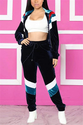 Sports Fashion Zipper Two Piece