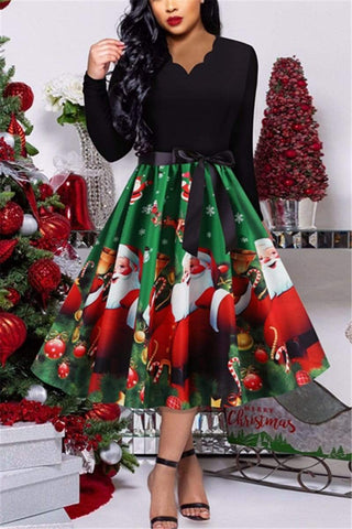 Christmas Fashion Burnout Dress