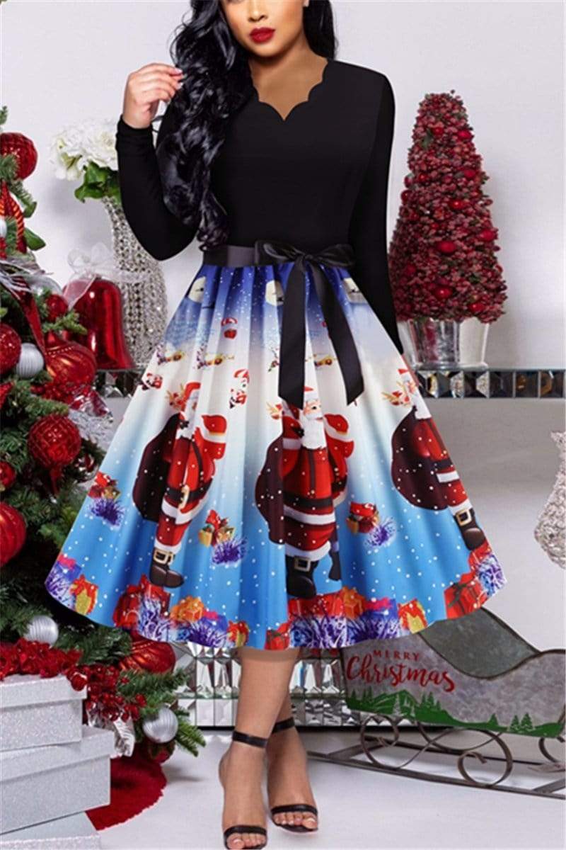 Christmas Fashion Burnout Dress