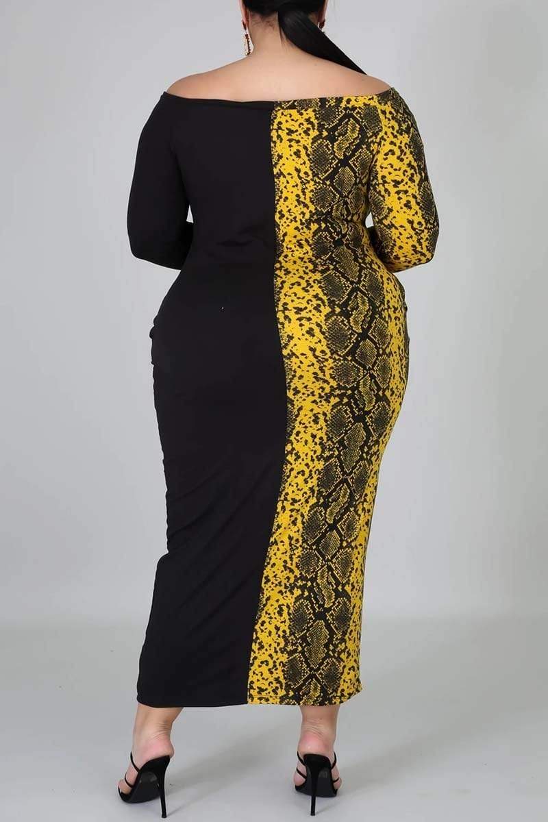 Fashion Plus Size Leopard Print Dress