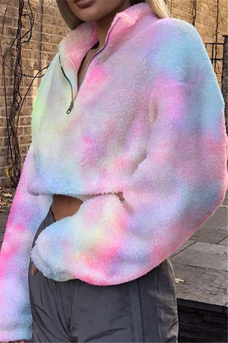 Stylish Loose Wild Rainbow Sweater