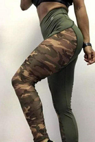 Sports Camouflage Printed Yoga Pants