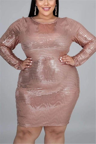 Fashion Sexy Plus Size Pit Dress