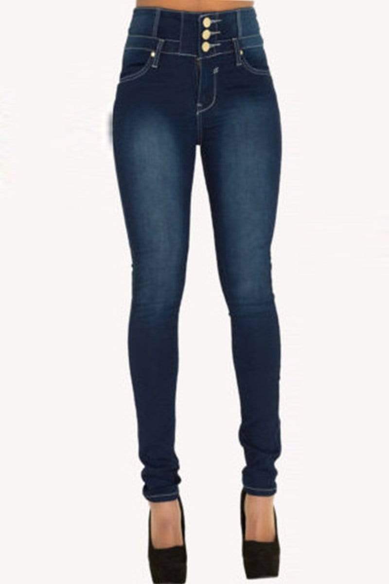 Stylish High Waist Slim Jeans