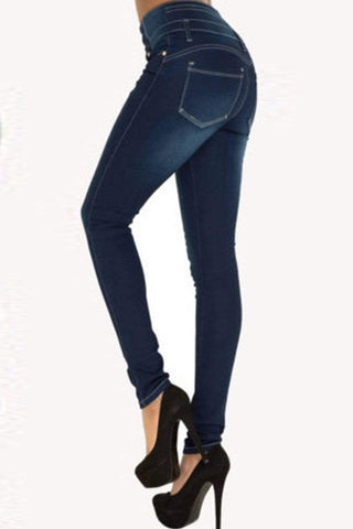 Stylish High Waist Slim Jeans