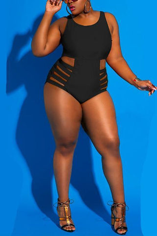 Sexy Plus Size One Piece Swimsuit