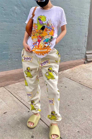 Fashion Cartoon Printed Trousers