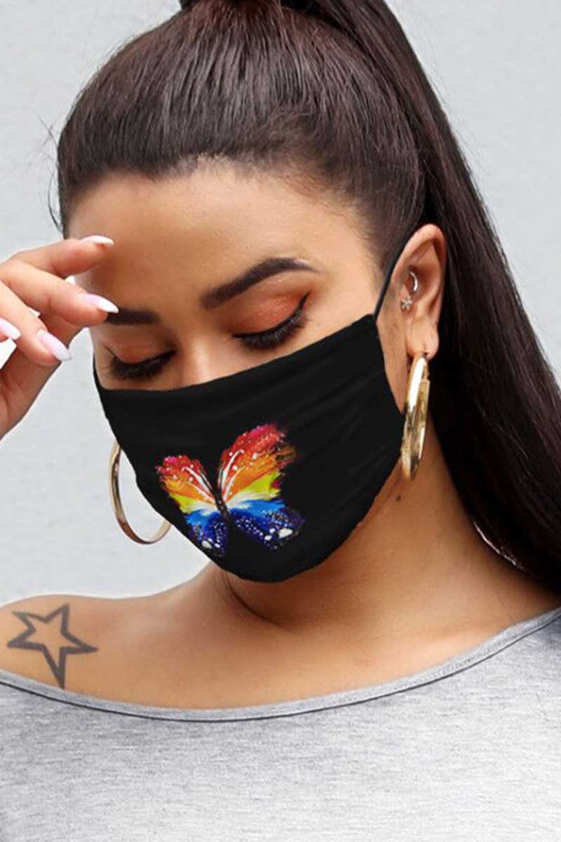 Casual Butterfly Print Face Protection
