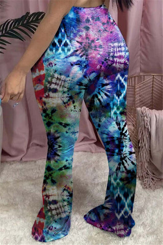 Fashion Personality Cut Print Trousers