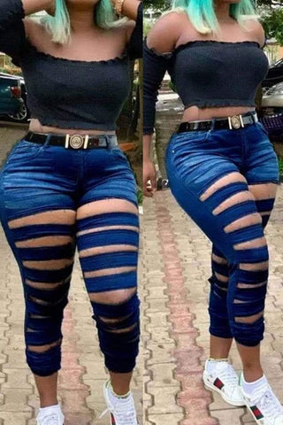 Fashion Sexy Skinny Jeans (Without Belt)