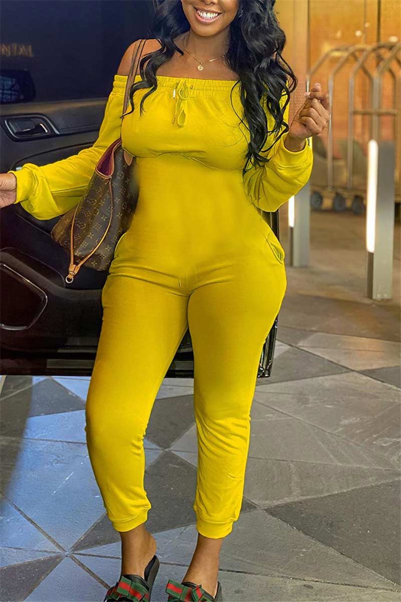 Fashion Casual Solid Color Jumpsuits