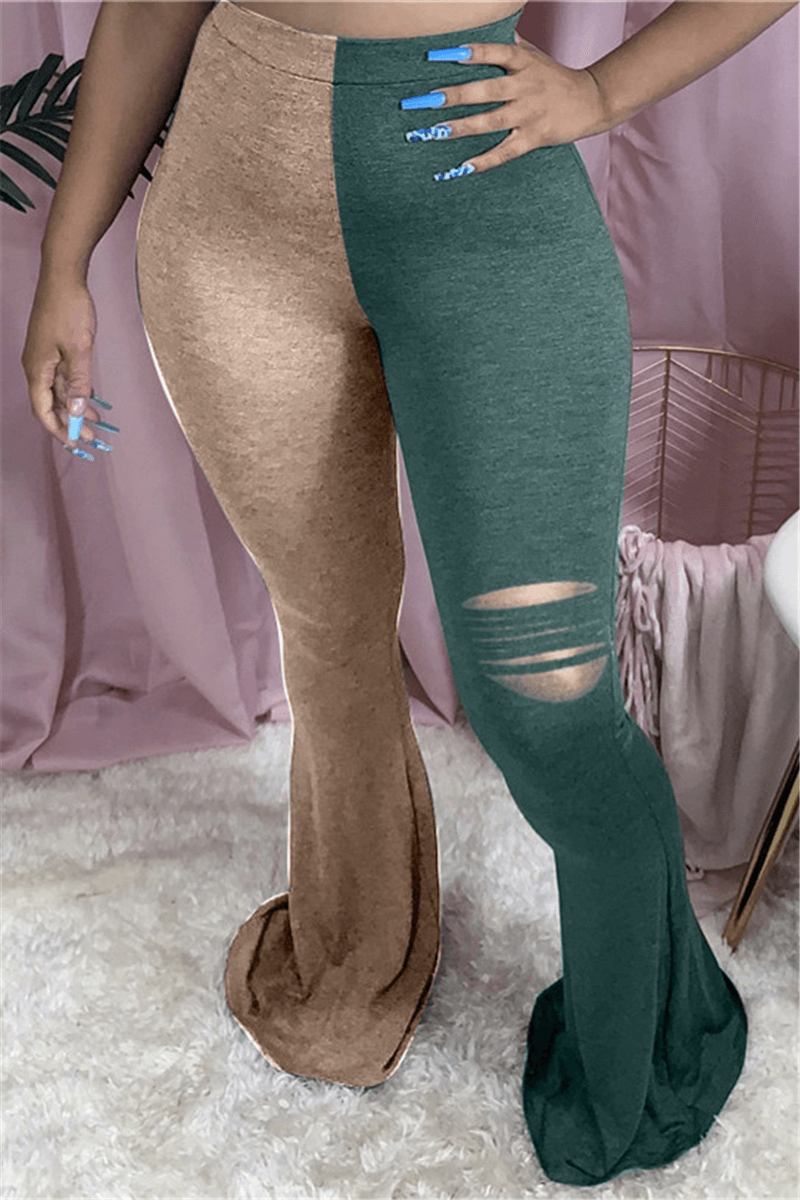 Fashion Casual Patchwork Plus Size Trousers