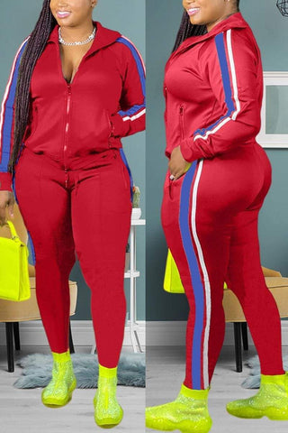 Free-shipping-online-clothing-casual-sports-patchwork-plus-size-set