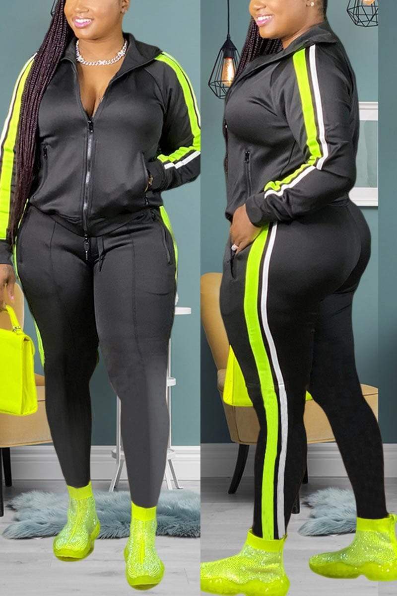 Free-shipping-online-clothing-casual-sports-patchwork-plus-size-set