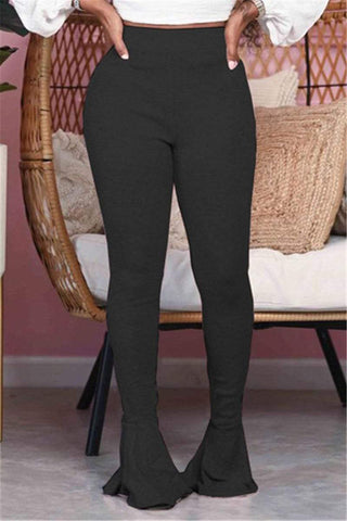 Casual Regular Solid Color Trousers