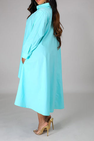 Loose Fashion Irregular Casual Shirt Dress