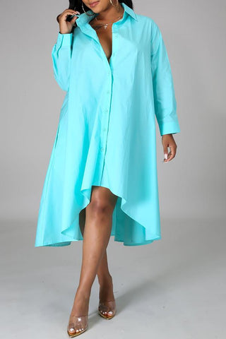 Loose Fashion Irregular Casual Shirt Dress