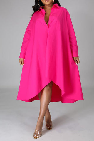 Loose Fashion Irregular Casual Shirt Dress
