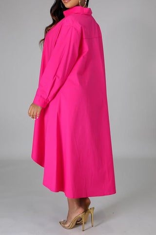 Loose Fashion Irregular Casual Shirt Dress