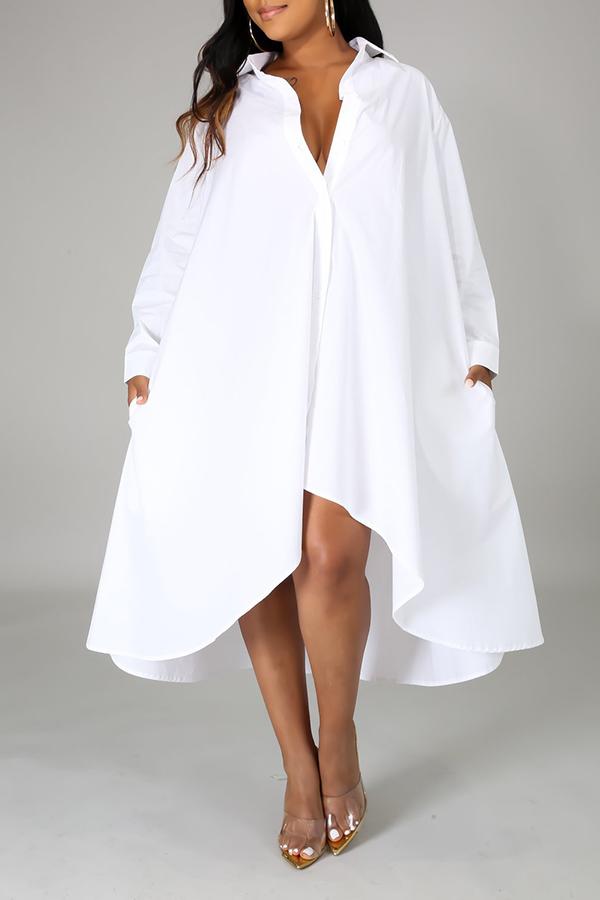 Loose Fashion Irregular Casual Shirt Dress