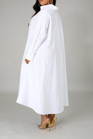 Loose Fashion Irregular Casual Shirt Dress