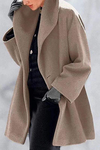 Free-shipping-online-clothing-fashion-lapel-pure-colour-overcoat