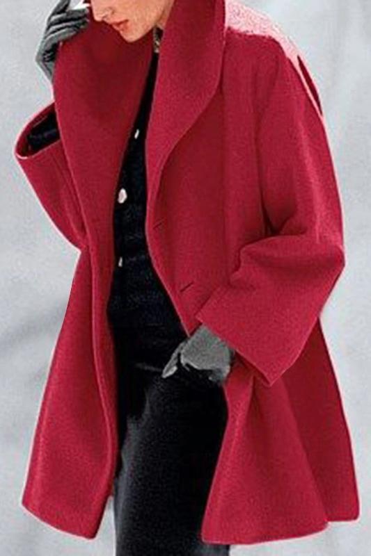 Free-shipping-online-clothing-fashion-lapel-pure-colour-overcoat