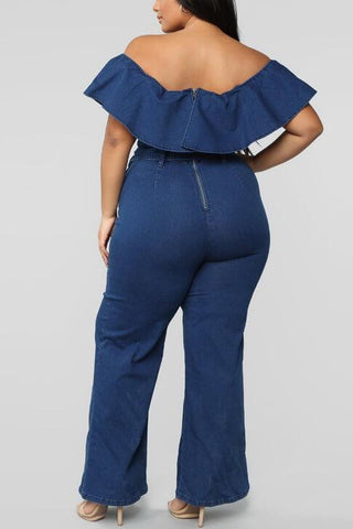 Sexy Off Shoulder Flounces Jumpsuit