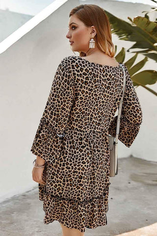 Fashion Loose Leopard Print Dress