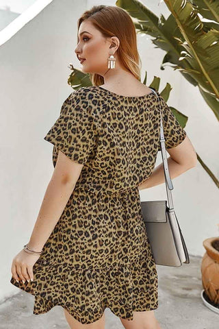 Casual Leopard Print Polyester Dress