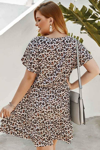 Casual Leopard Print Polyester Dress