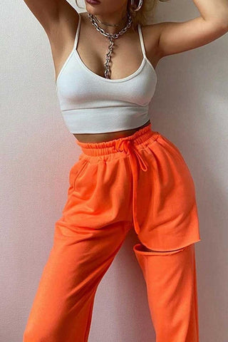 Fashion Casual Solid Color Hole Trousers