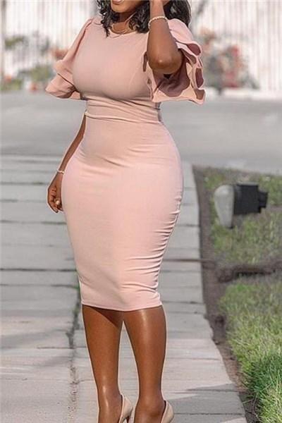 Solid Color  Patchwork Dresses
