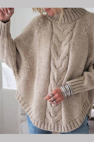 Fashion Turtleneck Bat Sleeve Sweater