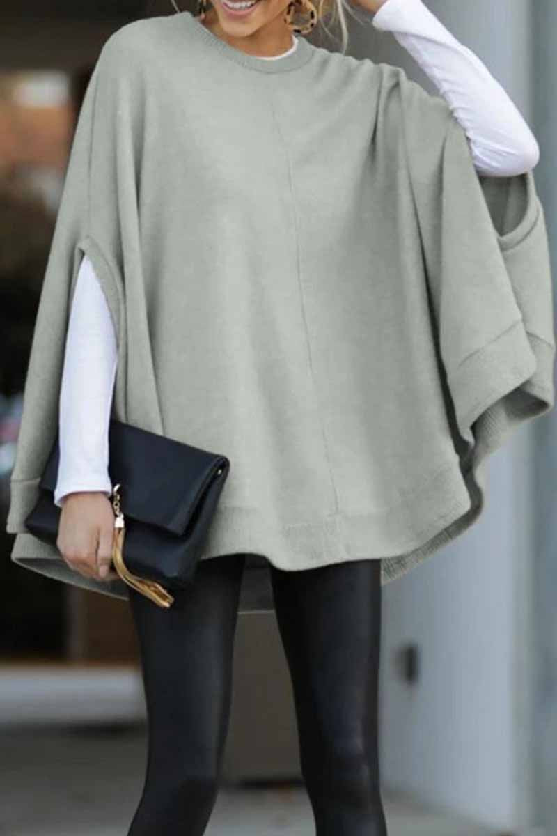 Rodress-cape-loose-crew-neck-sweater