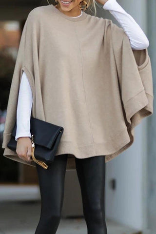 Rodress-cape-loose-crew-neck-sweater
