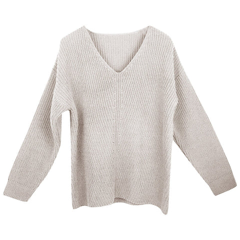 Fashion Sexy Fashion V-neck Knitted Sweater