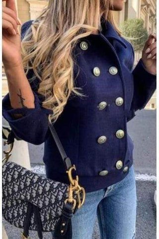 Fashion Double Breasted Short Coat