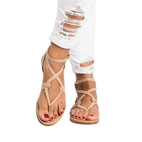 Strappy Gladiator Thongs Sandals